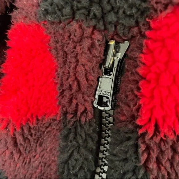 Mother denim the funnel neck bomber jacket buffalo plaid M - Picture 16 of 16